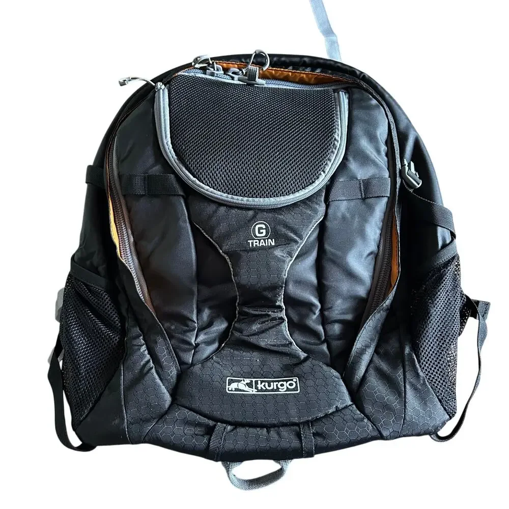 Kurgo Black and Gray Dog Travel Backpack Carrier